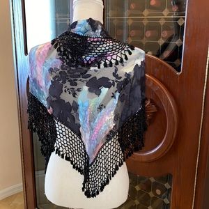 Silk and beaded Scarf or belt